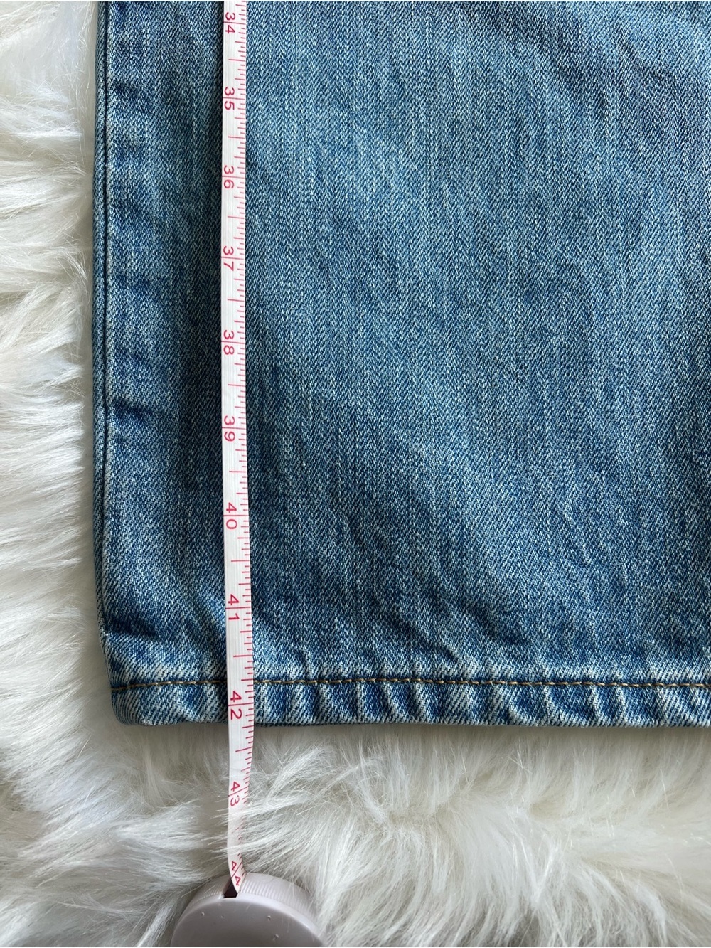 Re/Done Classic Light Blue Straight-Leg Jeans see pictures for measurements - Picture 8 of 13